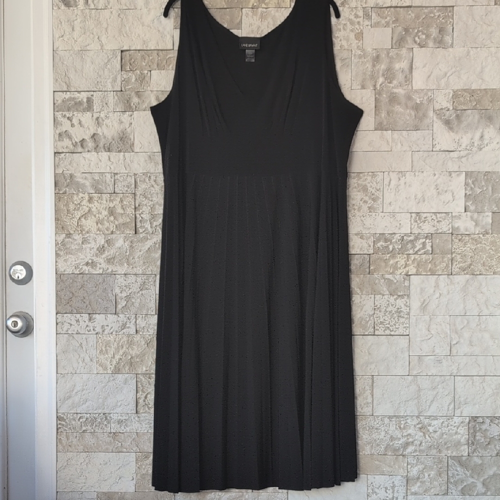 Lane Bryant Black Sleeveless V-Neck Maxi Dress